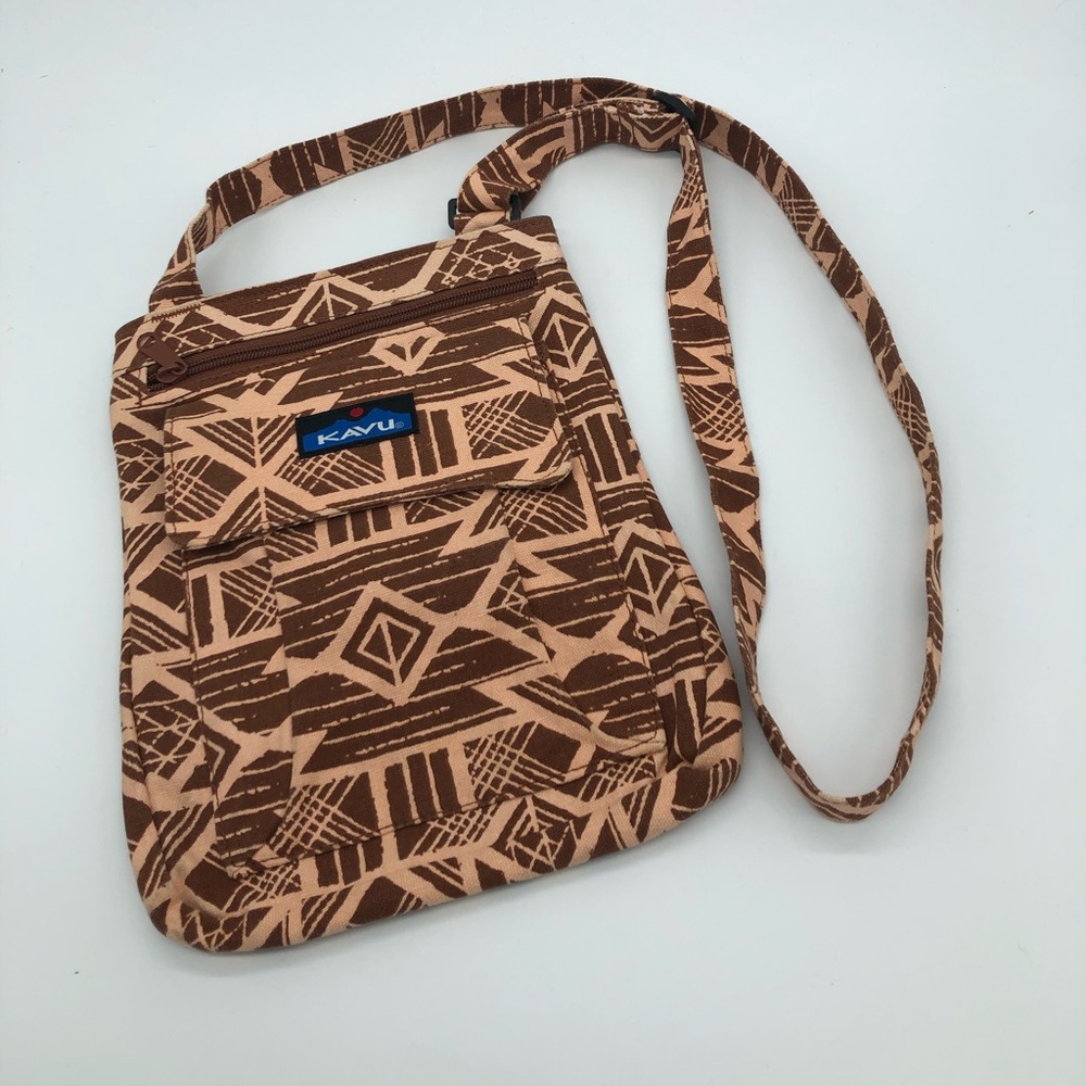 KAVU pink and brown crossbody bag